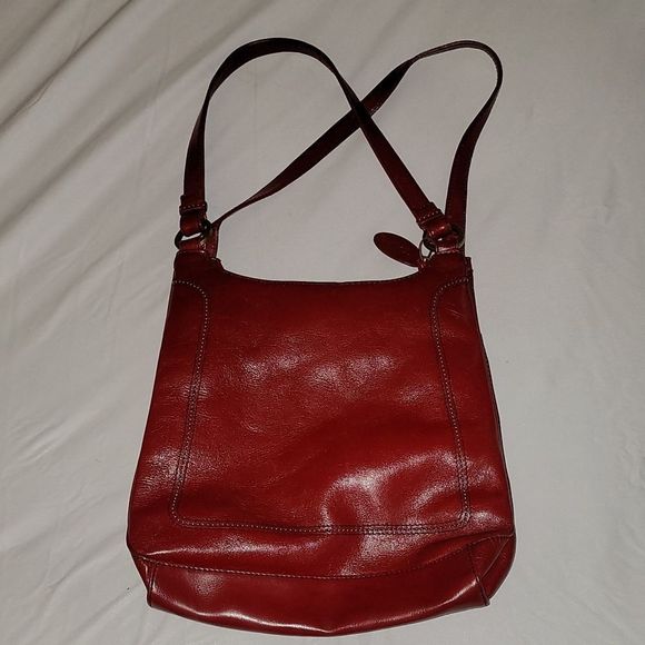 Rolfs Genuine Red Leather Handbag - Picture 1 of 6